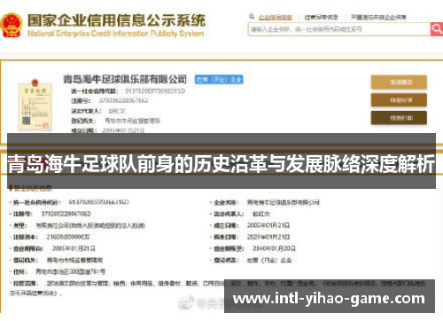 青岛海牛足球队前身的历史沿革与发展脉络深度解析 青岛海牛足球队前身的历史沿革与发展脉络深度解析
