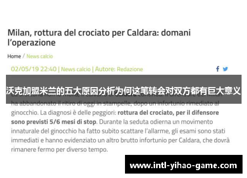 沃克加盟米兰的五大原因分析为何这笔转会对双方都有巨大意义